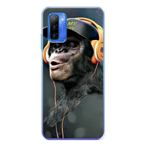 Чехол с Обезьянами Ulefone Note 12 - (AlphaPrint) (В наушниках)