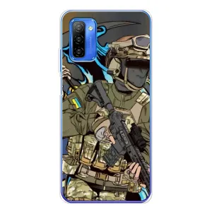 Чехлы с картинкой ЗСУ для Ulefone Note 12 (AlphaPrint) (Воин ВСУ)