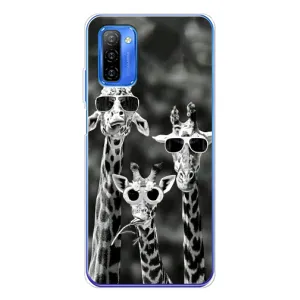 Силиконовый чехол с КАРТИНКАМИ лето для Ulefone Note 12 (AlphaPrint) (Жирафы в очках)