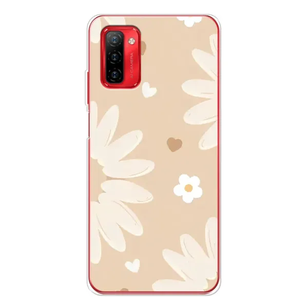 Чехол с принтом «Бежевые цветы» для Ulefone Note 12P