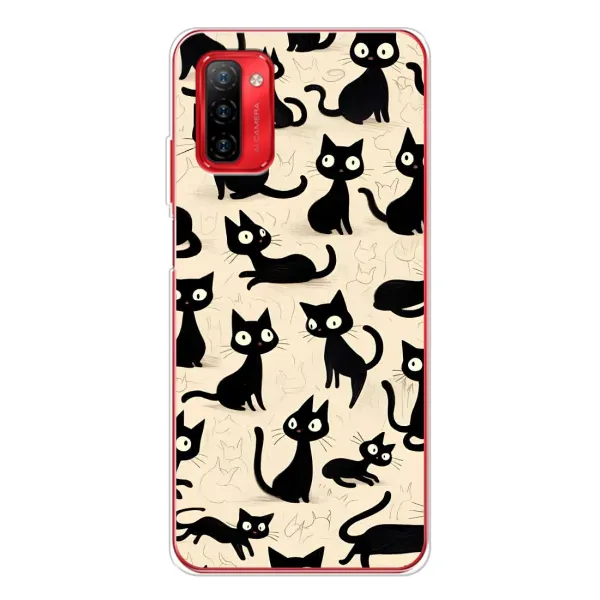 Чохол з принтом «Чорні коти» для Ulefone Note 12P Чохол з принтом «Чорні коти» для Ulefone Note 12P
