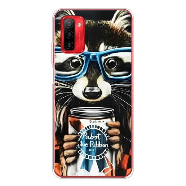 Чехол с принтом «Енот с банкой» для Ulefone Note 12P