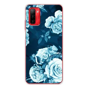Чехлы (ART) Цветы на Ulefone Note 12P (VPrint) (Голубые Бутоны)