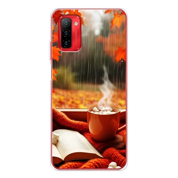 Чехол с принтом «Кофе и дождь» для Ulefone Note 12P
