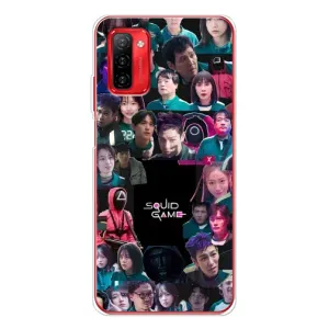 Чехол Гра в кальмара для Ulefone Note 12P (Коллаж Игра кальмара)