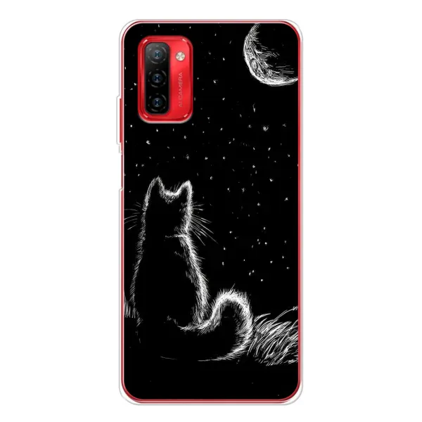 Чехол с принтом «Котик и луна» для Ulefone Note 12P Чехол с принтом «Котик и луна» для Ulefone Note 12P