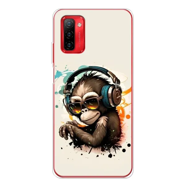 Чохол з принтом «Макака в навушниках» для Ulefone Note 12P