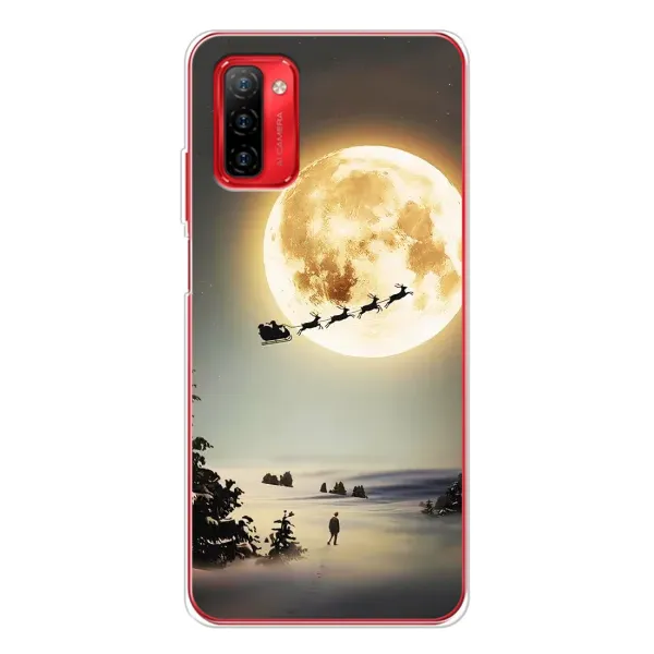Чехол с принтом «Санта на луне» для Ulefone Note 12P