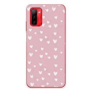 Чохол з розовим принтом для Ulefone Note 12P (Сердечки на рожевому)