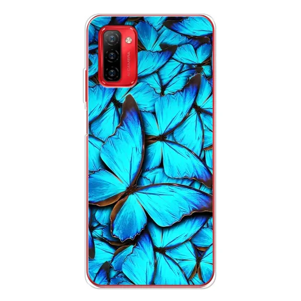 Чехол с принтом «Синие бабочки» для Ulefone Note 12P