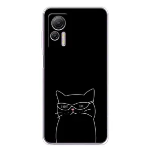Чехол с рисунком кот на Ulefone Note 14 (Равнодушный кот)