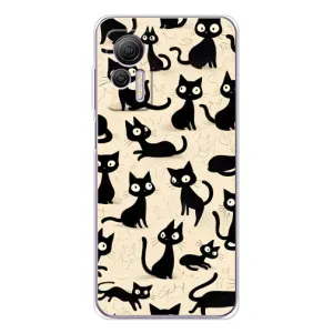 Чехол с рисунком кот на Ulefone Note 14 (Черные коты)