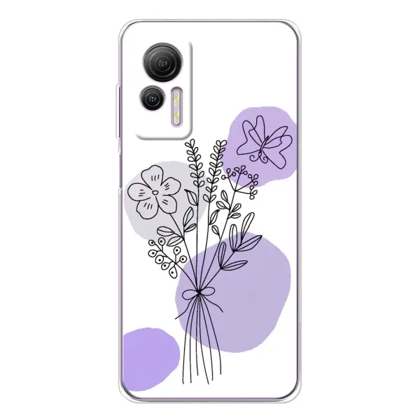 Чохол з принтом «Букет фіолетова абстракція» для Ulefone Note 14