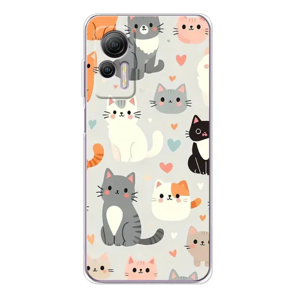 Чехол с принтом «Коллаж котов» для Ulefone Note 14