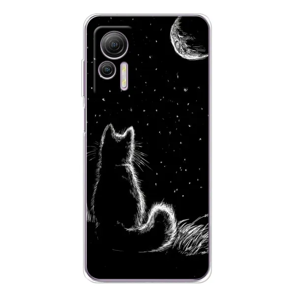 Чохол з принтом «Котик і місяць» для Ulefone Note 14