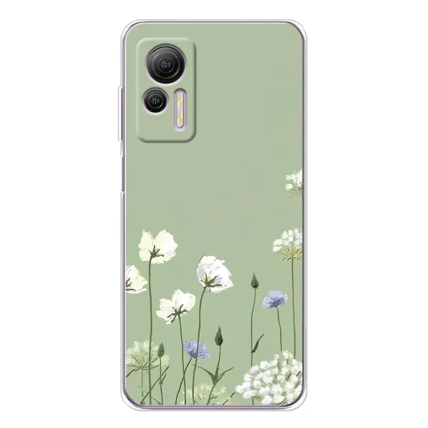 Чехол с принтом «Цветы на зеленом» для Ulefone Note 14
