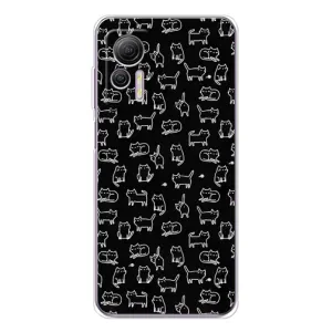 Чехол с принтом для Ulefone Note 14 (AlphaPrint) Модные коты (Меленькие котики)