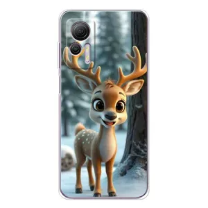 Яскравий чохол для Ulefone Note 14 з Зимові Оленята (Оленятко в лісі)