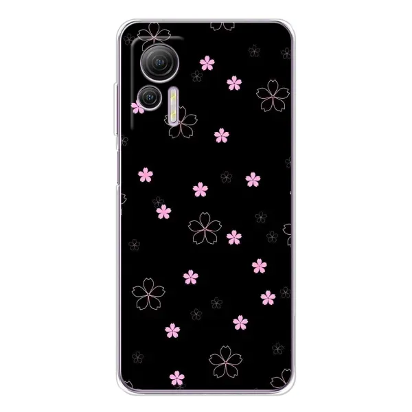 Чохол з принтом «Рожеві квіти на чорному» для Ulefone Note 14