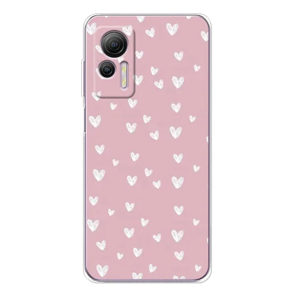 Чохол з принтом «Сердечки на рожевому» для Ulefone Note 14