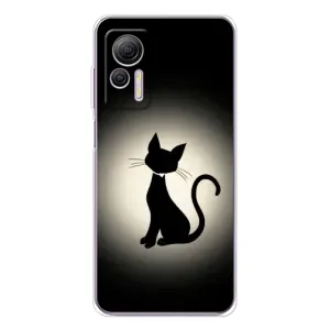 Чехол с принтом для Ulefone Note 14 (AlphaPrint) Модные коты (Силуэт котика)
