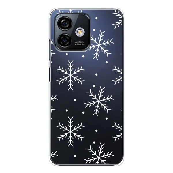 Чохол з принтом «Білі сніжинки» для Ulefone Note 16 Pro