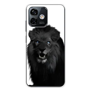 Чехлы с картинками животных Ulefone Note 16 Pro (Черный ЛЕВ)