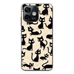 Чехол с рисунком кот на Ulefone Note 16 Pro (Черные коты)