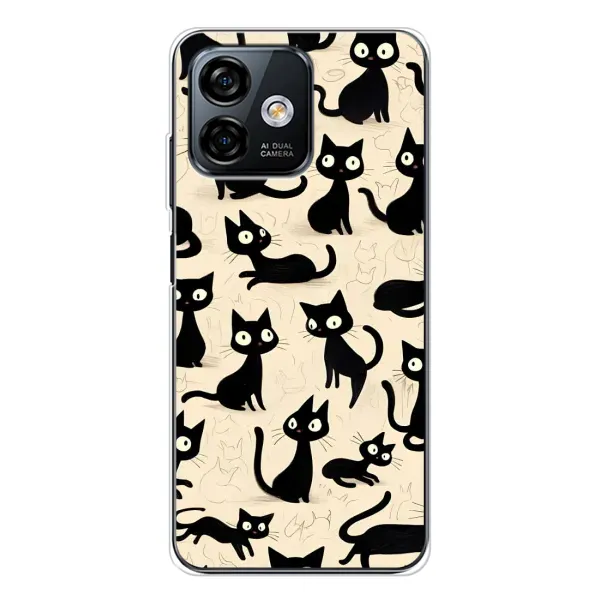 Чехол с принтом «Черные коты» для Ulefone Note 16 Pro Чехол с принтом «Черные коты» для Ulefone Note 16 Pro