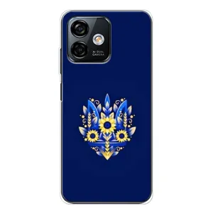 Чехлы для Ulefone Note 16 Pro Укр. Символика (AlphaPrint) (Цветочный Герб)