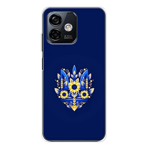 Чехол с принтом «Цветочный Герб» для Ulefone Note 16 Pro