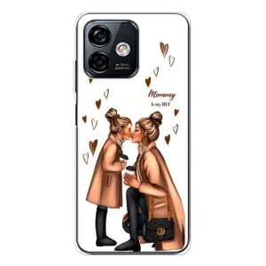 Чехол с печатью для Ulefone Note 16 Pro - (Мама с ребенком) (AlphaPrint) (Дочка и мама)