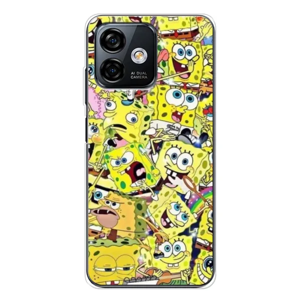 Чохол з принтом «Емоції Спан Боба» для Ulefone Note 16 Pro