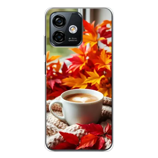 Чохол з принтом «Кава та листя» для Ulefone Note 16 Pro Чохол з принтом «Кава та листя» для Ulefone Note 16 Pro