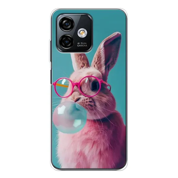 Чехол с принтом «Кролик в очках» для Ulefone Note 16 Pro