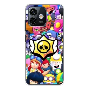 Чехол для Ulefone Note 16 Pro Бравл Старс (VPrint) (Лого Brawl Stars)