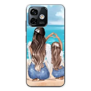 Чехол с печатью для Ulefone Note 16 Pro - (Мама с ребенком) (AlphaPrint) (Мама с доченькой)