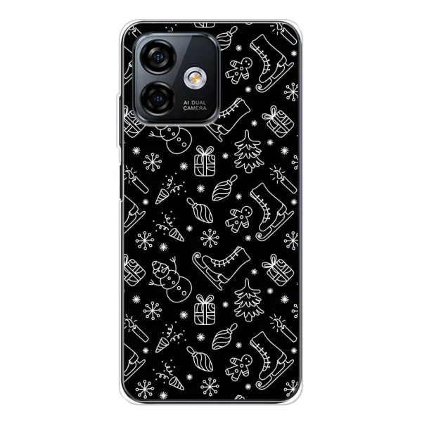 Чехол с принтом «Новогодний фон» для Ulefone Note 16 Pro