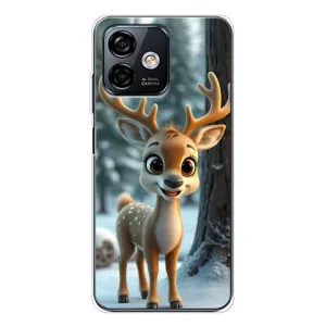 Яскравий чохол для Ulefone Note 16 Pro з Зимові Оленята (Оленятко в лісі)