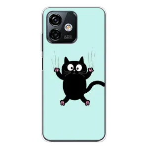 Чехол с принтом для Ulefone Note 16 Pro (AlphaPrint) Модные коты (Падающий кот)