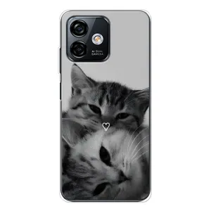 Чехол с рисунком кот на Ulefone Note 16 Pro (Пара котов)