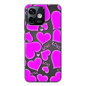 Чехлы для любимой на Нот 16 Про (VPrint) (Pink hearts)