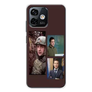 Чехол для Ulefone Note 16 Pro (AlphaPrint - с принтом Зеленского) (Президент)