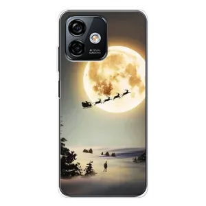 Новорічні, Святкові Чохли для Ulefone Note 16 Pro - 2024 год (Санта на місяці)