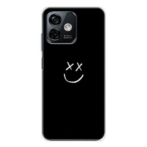 Чехол для Нот 16 Про - (AlphaPrint) с печатью (ТОП продаж) (Смайл)