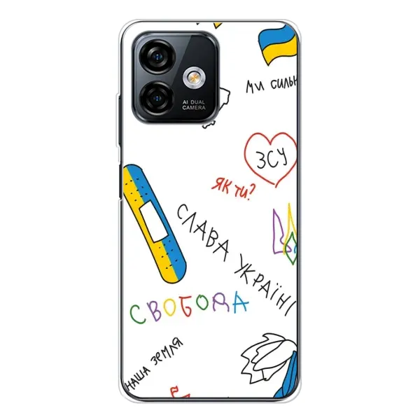 Чехол с принтом «Стикер» для Ulefone Note 16 Pro