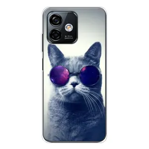Чехол с принтом для Ulefone Note 16 Pro (AlphaPrint) Модные коты (Стильный кот)