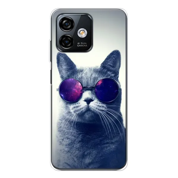 Чехол с принтом «Стильный кот» для Ulefone Note 16 Pro Чехол с принтом «Стильный кот» для Ulefone Note 16 Pro