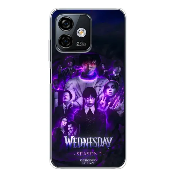 Чохол з принтом «Фіолетова магія Венздей» для Ulefone Note 16 Pro Чохол з принтом «Фіолетова магія Венздей» для Ulefone Note 16 Pro