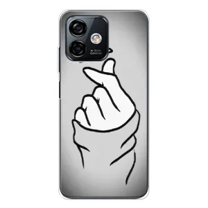 Чехол с принтом для Ulefone Note 16 Pro (AlphaPrint - Знак сердечка) (Значок Love)